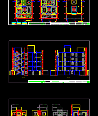 Architectural plan of an apartment building