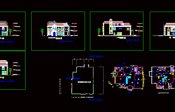 Detailed plan of the 2 storey building