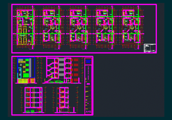 Layout of a 5-storey family apartment building