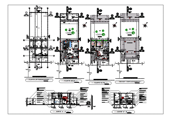 Plan of 2-storey house floor