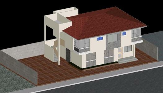 3d drawing of an apartment building