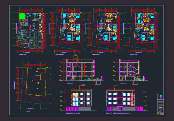 Архитектурный план типичного многоквартирного дома