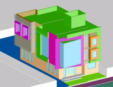 3D модель офисного здания