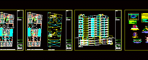 Equipment diagram at the 1st, 2nd and 3rd levels of parking.