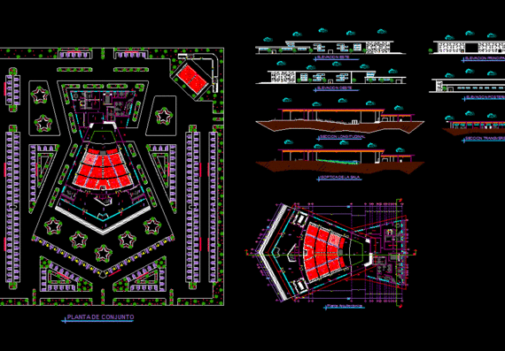 The design of the auditorium (cinema concert hall).