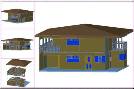 3D модель нового жилого дома
