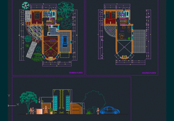 Детальные архитектурные планы семейного дома с оценкой стен