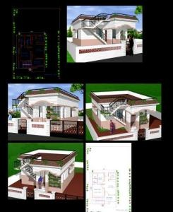 3d - house with 3ds