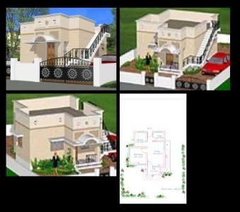 Комфортабельные планы жилого дома в 2D и 3D