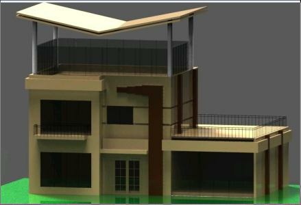 3D image of the building: residence and villa