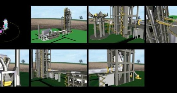 3D image of cement plant