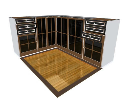 Cabinet, isometric drawing