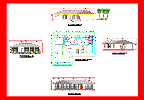 Design of one-storey equipped office space
