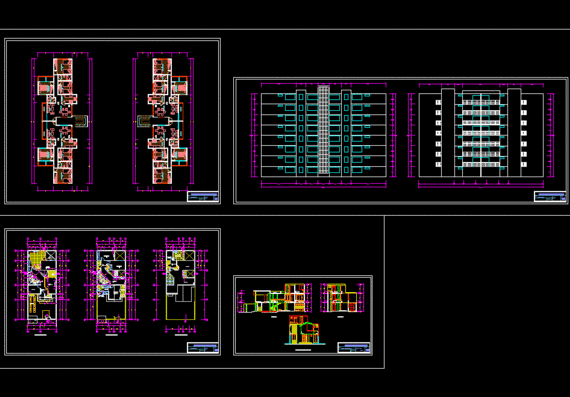Plan-project of the building of an apartment building