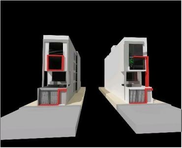 3D image of an apartment building with angles