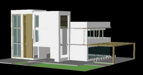 Project of a modern residential building