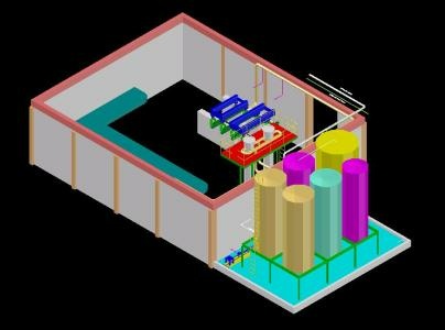 3D image of the refurbishment of the lubricant plant