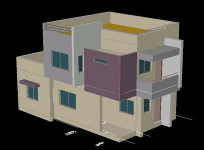 3D image of a modern residential building