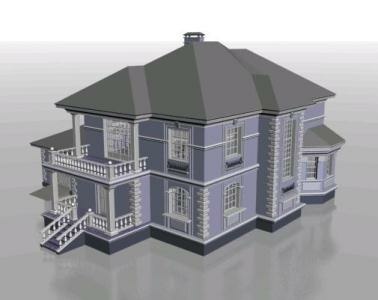 3D image of the building (villas)