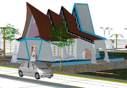 3D image of the church building