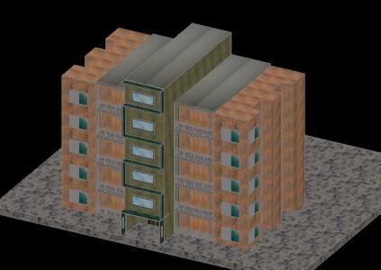 Трехмерное изображение здания - с использованием текстур