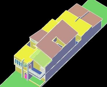 3D image of the building of a residential building with short construction terms