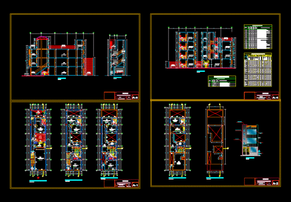 Residential building design with 3 floor superstructure