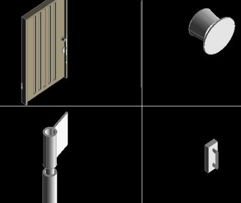 3d doors/door handle and hinge.