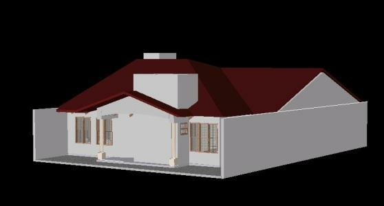 3D image of a detached residential building