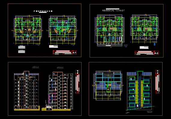 Архитектурный план 10-ти этажного многоквартирного дома