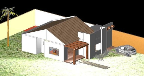 3D план дома с наполнением