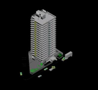 3D hotel model using volumetry
