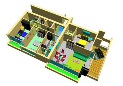 3-dimensional apartment plan