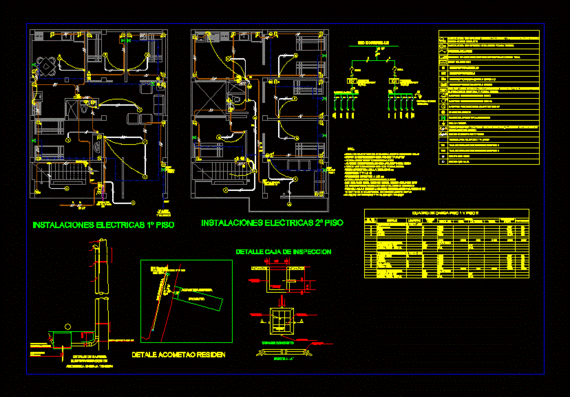 Floor plans - profile projections - views - water supply and sewerage systems - wiring diagram