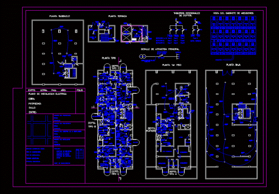 Architectural plans of buildings with common parts