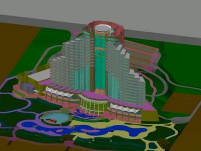 3-dimensional hilton hotel model