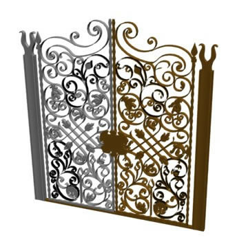 Forged iron gate design in 3D