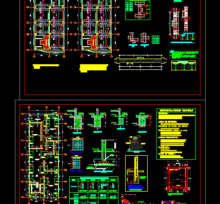 Project of 4-storey apartment building with communications