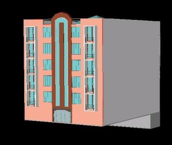 Модель жилого здания 3D