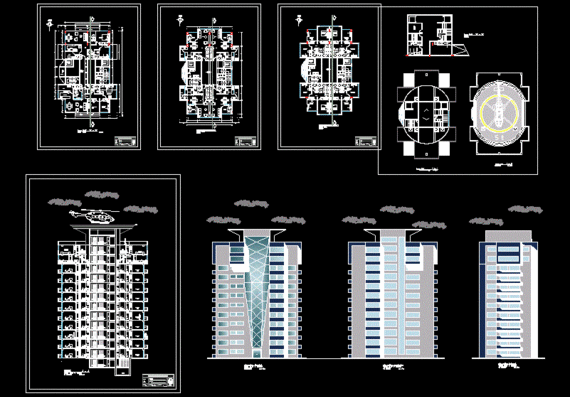 Apartment building project with apartments and duplex | Download ...