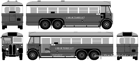 Автобус AEC Renown - чертежи, габариты, рисунки автомобиля