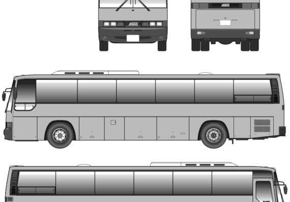 Автобус Asia AM939AT - чертежи, габариты, рисунки автомобиля