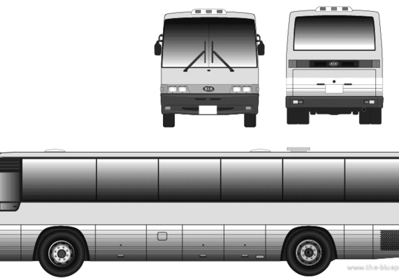 Автобус Asia Bus AM 928 - чертежи, габариты, рисунки автомобиля