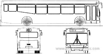 Автобус BMC Falcon City Bus - чертежи, габариты, рисунки автомобиля