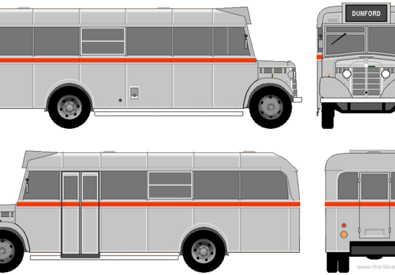 Bedford OWB Bus (1944) - drawings, dimensions, pictures of the car