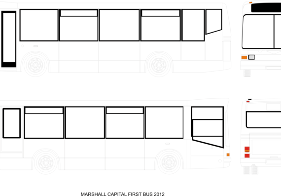 Автобус British Single Deck bus - чертежи, габариты, рисунки автомобиля