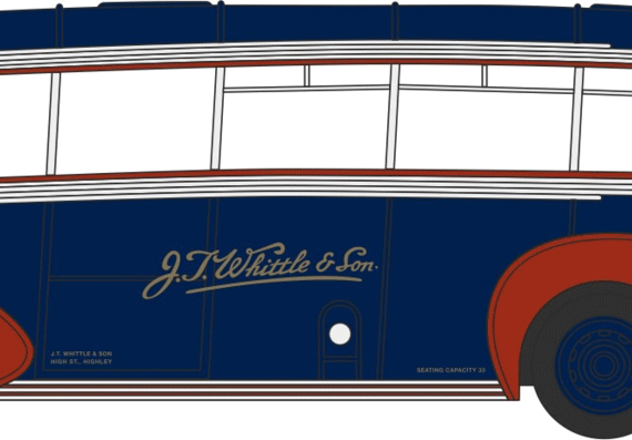 Автобус Burlingham Sunsaloon - чертежи, габариты, рисунки автомобиля