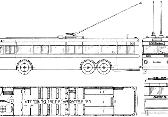 Автобус Bussing-AEG 1001 (1933) - чертежи, габариты, рисунки автомобиля