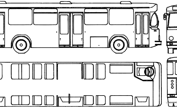 Автобус Bussing 110 V-R (1973) - чертежи, габариты, рисунки автомобиля