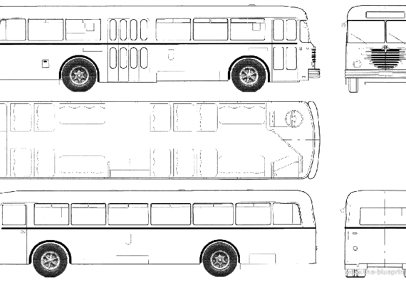 Автобус Bussing BU E2 U55 BVG Berlin Stadtlinienbus (1955) - чертежи, габариты, рисунки автомобиля